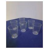 10 Piece Glass Lot- American Brilliant cut glass bowl & serving platter, juicer, shot glasses, sherbert dish,