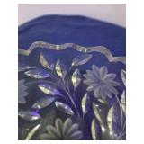 10 Piece Glass Lot- American Brilliant cut glass bowl & serving platter, juicer, shot glasses, sherbert dish,