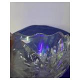 10 Piece Glass Lot- American Brilliant cut glass bowl & serving platter, juicer, shot glasses, sherbert dish,