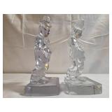 Vintage Clear "HOBO" New Martinsville Glass bookends