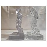 Vintage Clear "HOBO" New Martinsville Glass bookends