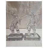 Vintage Clear "HOBO" New Martinsville Glass bookends