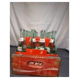 Vintage Coca Cola Bottles in 6pk cases w/Wooden Crate