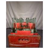 Vintage Coca Cola Bottles in 6pk cases w/Wooden Crate