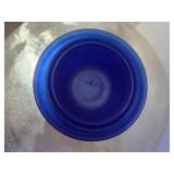 3 Piece Anchor Hocking Frosted Blue Glass Measuring Bowls