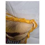 Vintage Bald Eagle with American Flag Pillow