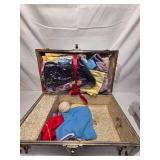 Vintage doll clothing w/clothes chest & sewing machine