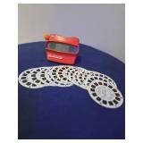 Variety of Vintage toys and collectibles- Thomas the Train, 7-eleven AW car, 2 Piece Royal Doultan Bunny ware, View Master, Vintage Coca Cola Bottle Opener, Book of stamps, Speak & Math Texas Instrume