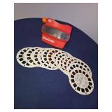 Variety of Vintage toys and collectibles- Thomas the Train, 7-eleven AW car, 2 Piece Royal Doultan Bunny ware, View Master, Vintage Coca Cola Bottle Opener, Book of stamps, Speak & Math Texas Instrume