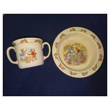 Variety of Vintage toys and collectibles- Thomas the Train, 7-eleven AW car, 2 Piece Royal Doultan Bunny ware, View Master, Vintage Coca Cola Bottle Opener, Book of stamps, Speak & Math Texas Instrume