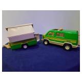 Vintage Tonka Van w/ Camper Trailer