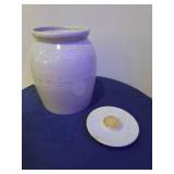 3 Piece Lot- Vintage Tupperware pitcher, Stoneware Cookie Jar, French Onion Soup Crock