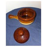3 Piece Lot- Vintage Tupperware pitcher, Stoneware Cookie Jar, French Onion Soup Crock