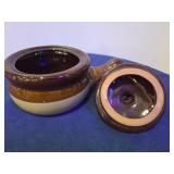 3 Piece Lot- Vintage Tupperware pitcher, Stoneware Cookie Jar, French Onion Soup Crock