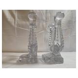 Vintage Fostoria Clear Glass Bookends