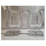 Vintage Fostoria Clear Glass Bookends