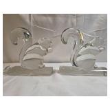 Vintage Barth Art glass Squirrel figure bookends