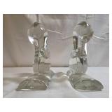 Vintage Barth Art glass Squirrel figure bookends