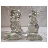 Vintage Barth Art glass Squirrel figure bookends