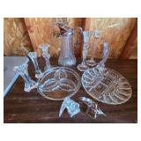 Assorted Crystal Glass Pieces - 10 total
