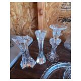 Assorted Crystal Glass Pieces - 10 total