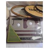 Sports Bundle -Golf balls, whiffle balls, rackets, putting station
