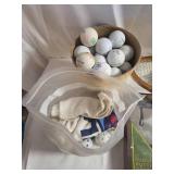 Sports Bundle -Golf balls, whiffle balls, rackets, putting station