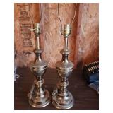 Vintage Pair of Stiffel Style Brass Lamps - Lot of 2