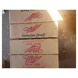 Vintage case of Miller Genuine Draft 24pk bottles AND Vintage case of Miller High Life 24pk bottles -Lot of 2