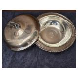 Vintage Silver-Plated round serving bowl/casserole dish