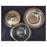 Vintage Silver-Plated round serving bowl/casserole dish