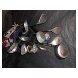 Golf bag full of goodies with clubs included- Lot of 14 pieces