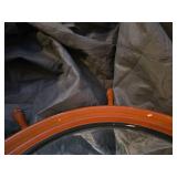 Vintage NKlaus Wooden Steering Wheel Mirror designed for Nautical wheel decoration