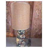 Vintage rock lamp with shade