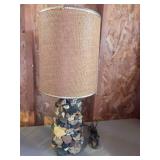 Vintage rock lamp with shade