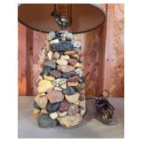 Vintage rock lamp with shade