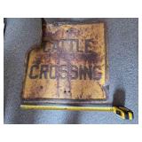 VINTAGE Cattle Crossing Sign