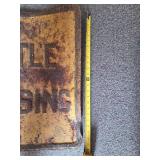 VINTAGE Cattle Crossing Sign