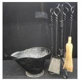 MINUTEMAN TWISTED ROPE FIREPLACE 4 PIECE TOOL SET