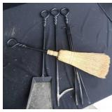 MINUTEMAN TWISTED ROPE FIREPLACE 4 PIECE TOOL SET