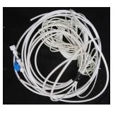 INDUSTRIAL HANGING LIGHTS, 3 SURGE PROTECTORS AND WIRES