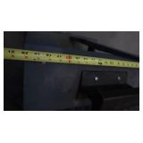 HEAVY DUTY WOODEN BASE WITH SMALL ANVIL ON TOP