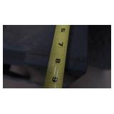 HEAVY DUTY WOODEN BASE WITH SMALL ANVIL ON TOP