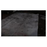 HEAVY DUTY MESH ORANGE DRIVEWAY TARP, HUGE PIECE OF WHITE MESH FABRIC