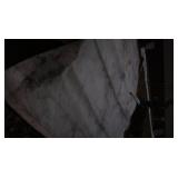 HEAVY DUTY MESH ORANGE DRIVEWAY TARP, HUGE PIECE OF WHITE MESH FABRIC