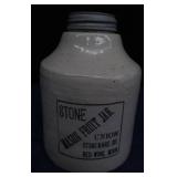 ANTIQUE REDWING STONE MASON FRUIT JAR.