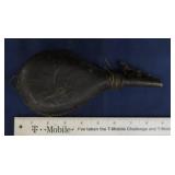 LARGE LOT OF VINTAGE POWDER AND SHOT FLASK, AND AMMO