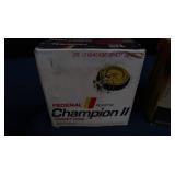 LARGE LOT OF VINTAGE POWDER AND SHOT FLASK, AND AMMO