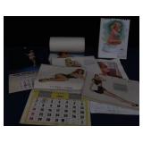 7 VINTAGE PIN UP CALENDERS