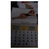 7 VINTAGE PIN UP CALENDERS